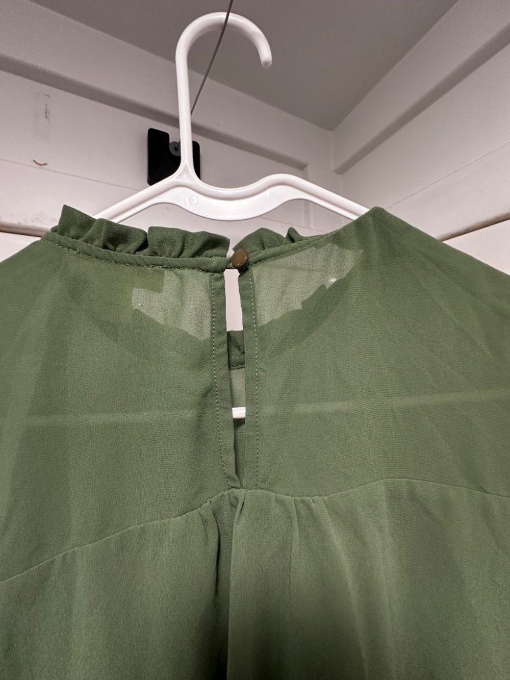 Green Ruffle Blouse - Picture 3 of 5